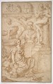 Allegory of Sculpture, Jan Claudius de Cock  Flemish, Pen and brown ink