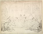 Marriage A-la-Mode, plate IV (reverse copy), William Hogarth  British, Etching and engraving
