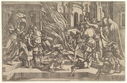 Burning of a Corpse, Antonio Fantuzzi  Italian, Etching
