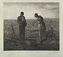 Angelus, Jean-François Millet French, Etching on thin wove paper (simili-vellum)