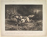 Simon Butler (Indian Trails, vol. II), Jean-François Millet (French, Gruchy 1814–1875 Barbizon), Lithograph printed with tonal plate on chine collé; second (final) state