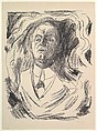 Self-Portrait with a Cigar, Edvard Munch Norwegian, Lithograph