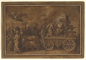 Allegory of the Triumph of the Church, Jan van der Straet, called Stradanus  Netherlandish, Point of brush and brown wash
