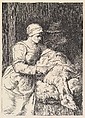 The Sheepshearer, Henry Linton  British, Woodcut