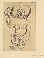 Cruelty, Edvard Munch (Norwegian, Løten 1863–1944 Ekely), Drypoint in brownish black ink