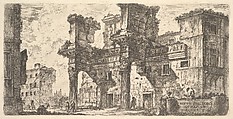 Plate 1: Part of the Forum of Nerva (Parte del Foro di Nerva), from "Antichità Romane de' Tempi della Repubblica, e de' primi Imperatori", Giovanni Battista Piranesi  Italian, Etching