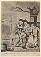 The Bostonians Paying the Excise-Man, or Tarring & Feathering, Philip Dawe  British, Mezzotint and etching