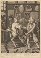 The Patriotick Barber of New York, or the Captain in Suds, Philip Dawe  British, Mezzotint