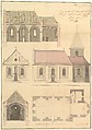 Design for the Parish Church of Merkershausen, Balthasar Neumann  German, Pen and black ink, gray wash, watercolor, over graphite or black chalk
