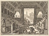Ancient school built according to the Egyptian and Greek manners (Scuola antica architettata all'Egiziana e alla Greca), Giovanni Battista Piranesi Italian, Etching