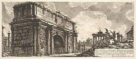 The Arch of Septimius Severus (Arco di Severo, e Caracalla), Giovanni Battista Piranesi  Italian, Etching
