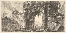 Plate 17: The Arch of Rimini built by Augustus (Arco di Rimino fabbricato da Augusto), from "Alcune Vedute di Archi Trionfali ed altri monumenti inalzati da Romani parte di quali se veggono in Roma e parte per l'Italia", Giovanni Battista Piranesi  Italian, Etching