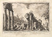 Remains of the Temple of Castor and Pollux . . . (Avanzo del Tempio di Castore e Polluce . . .), Giovanni Battista Piranesi  Italian, Etching