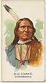 Big Snake, Winnebagoes, from the American Indian Chiefs series (N2) for Allen & Ginter Cigarettes Brands, Allen & Ginter  American, Commercial color lithograph