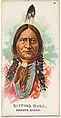 Sitting Bull, Dakota Sioux, from the American Indian Chiefs series (N2) for Allen & Ginter Cigarettes Brands, Allen & Ginter American, Commercial color lithograph