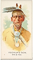 Keokuk's Son, Sac and Fox, from the American Indian Chiefs series (N2) for Allen & Ginter Cigarettes Brands, Allen & Ginter  American, Commercial color lithograph