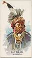 Big Bear, Missouria, from the American Indian Chiefs series (N2) for Allen & Ginter Cigarettes Brands, Allen & Ginter American, Commercial color lithograph