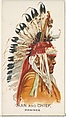 Man and Chief, Pawnee, from the American Indian Chiefs series (N2) for Allen & Ginter Cigarettes Brands, Allen & Ginter  American, Commercial color lithograph