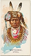 Wetcunie, Otoes, from the American Indian Chiefs series (N2) for Allen & Ginter Cigarettes Brands, Allen & Ginter  American, Commercial color lithograph