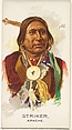 Striker, Apache, from the American Indian Chiefs series (N2) for Allen & Ginter Cigarettes Brands, Allen & Ginter  American, Commercial color lithograph