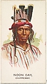 Noon Day, Chippeway, from the American Indian Chiefs series (N2) for Allen & Ginter Cigarettes Brands, Allen & Ginter American, Commercial color lithograph