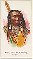 King of the Crows, Crow, from the American Indian Chiefs series (N2) for Allen & Ginter Cigarettes Brands, Allen & Ginter American, Commercial color lithograph