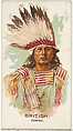 British, Ioway, from the American Indian Chiefs series (N2) for Allen & Ginter Cigarettes Brands, Allen & Ginter  American, Commercial color lithograph