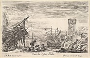View of the coast of Italy (Veue des Costes d'Italie), from "Views of seaports" (Vues de ports de mar), Stefano della Bella  Italian, Etching