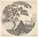 Plate 1: various fragments of ancient monuments, from "Roman landscapes and ruins" (Paysages et ruines de Rome), Stefano della Bella  Italian, Etching