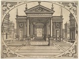 Plate from "Scenographiae...", Johannes van Doetecum I  Netherlandish, Etching