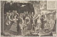 Raising of Lazurus, Lambert Suavius  Netherlandish, Engraving; first of two states