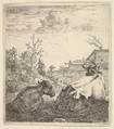 The Cow and the Calf, Karel Dujardin Dutch, Etching; first of three states