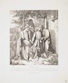 Tobias Takes Leave of his Father, Ferdinand Anton Krüger  German, Steel engraving