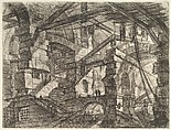 The Gothic Arch, from "Carceri d'invenzione" (Imaginary Prisons), Giovanni Battista Piranesi  Italian, Etching, engraving, sulphur tint or open bite, burnishing; first state of six Robison)