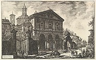 View of the Basilica of San Sebastiano fuori delle mura [St. Sebastian outside the Walls] on the Appian Way, from Vedute di Roma (Roman Views), Giovanni Battista Piranesi  Italian, Etching; first state of four (Hind)