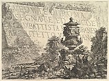 Frontispiece from "Vedute di Roma", Giovanni Battista Piranesi  Italian, Etching