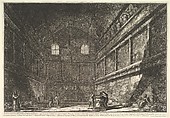 The so-called Temple of Bacchus, now the Church of S. Urban, interior (Veduta interna dell antico Tempio di Bacco, or. di S. Urbano), Giovanni Battista Piranesi  Italian, Etching