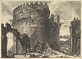 The tomb of Caecilia Metella, from Vedute di Roma (Roman Views), Giovanni Battista Piranesi  Italian, Etching; first state of five (Hind)