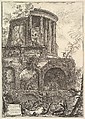 Altra V. del Tempio della Sibilla in Tivoli (Another view of the Temple of the Sibyl in Tivoli), Giovanni Battista Piranesi  Italian, Etching