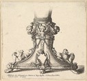 Base of an ornamental cup, Wenceslaus Hollar Bohemian, Etching; second state of two