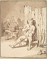 Drunken Farmer in an Inn, Cornelis Ploos van Amstel  Dutch, Etching and roulette