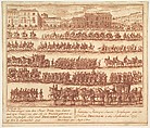 Entry of the Prince of Saxony with his Wife into Dresden on September 2, 1719, after their Marriage in Vienna, Adolf van der Laan, Dutch, 1684–1755 Dutch, Etching, printed in red-brown ink
