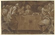 The Last Supper, Morazzone (Pier Francesco Mazzucchelli) Italian, Pen and brown ink, brush and brown wash, highlighted with white gouache, some black chalk or graphite