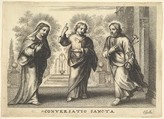 Conversatio Sancta, Cornelis Galle II  Flemish, Engraving printed on parchment