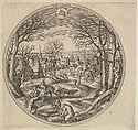 November, from "The Months", Adriaen Collaert Netherlandish, Engraving
