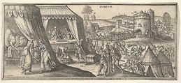 Judith, illustration to "Biblesche figuren ofte afbeeldingen..." by Hendrik Jansen van Barrefelt, called Hiel, Peeter van der Borcht Netherlandish, Etching