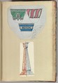 Three Designs for Decorated Cups and Two Designs for a Candlestick, Alfred Henry Forrester [Alfred Crowquill]  British, Pen and ink, watercolor