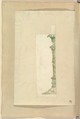 Designs for an Pierced Border Ornament, Three Pitchers and an Open Basin (recto); Design for a Candle Stick (verso), Alfred Henry Forrester [Alfred Crowquill] (British, London 1804–1872 London), Pen and ink, watercolor and gouache (bodycolor)