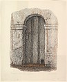 Mission door San Juan, June Dale American, Color Lithograph