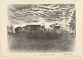 Cornpatch at Dusk, Hubert Davis American, Lithograph